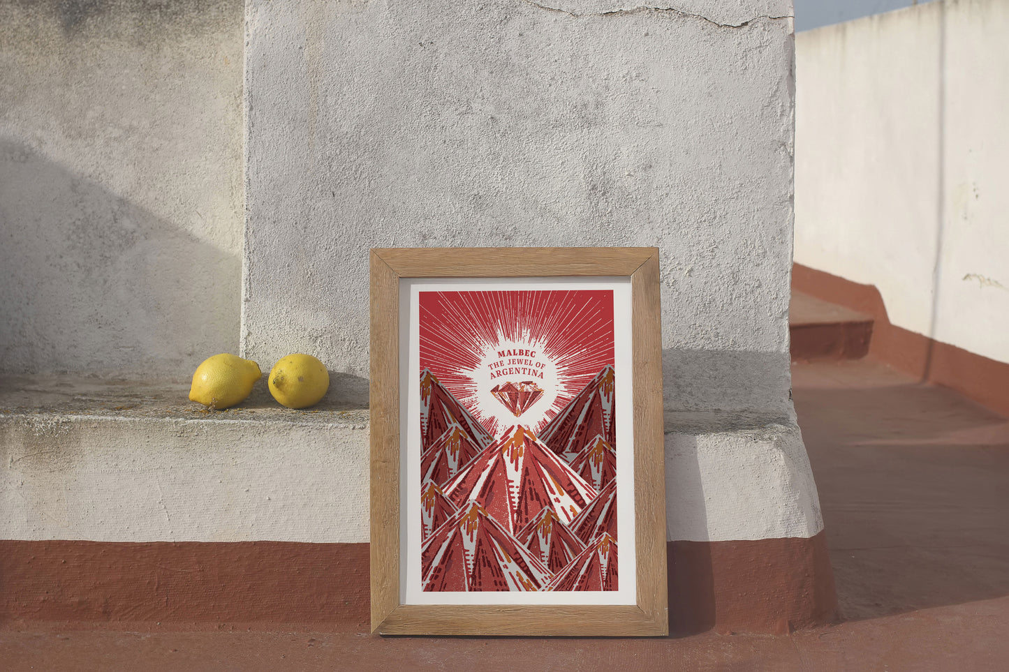 Framed art print of The Jewel of Argentina Uco Valley Malbec wine